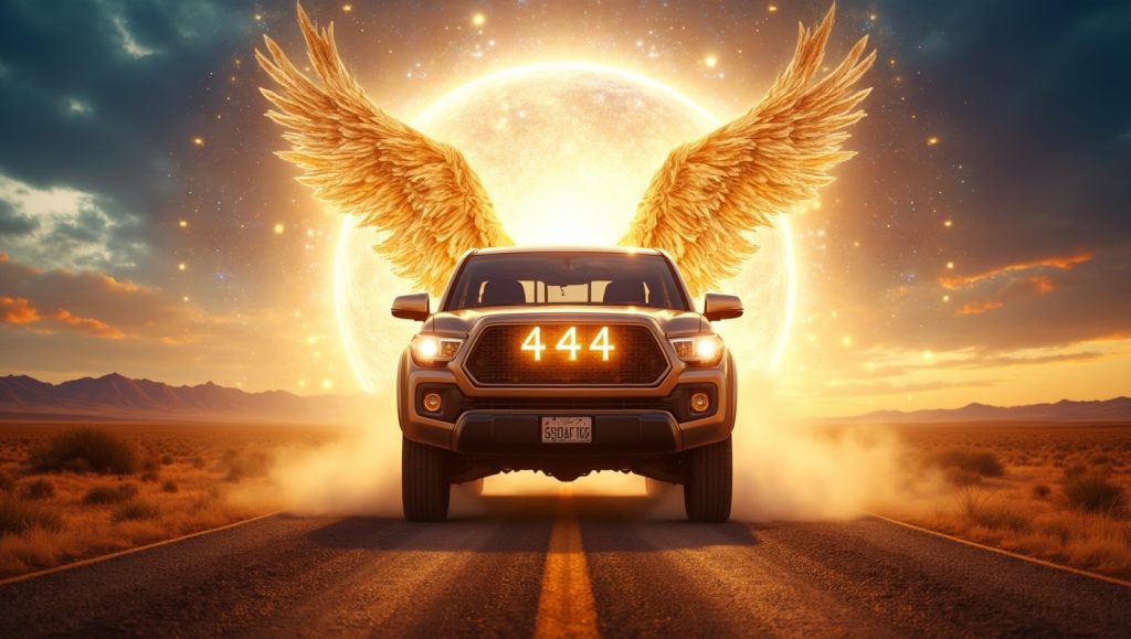Angel numbers on pickup trucks