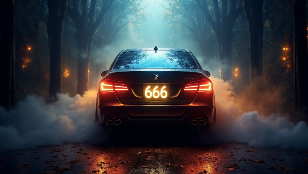 666 on a license plate
