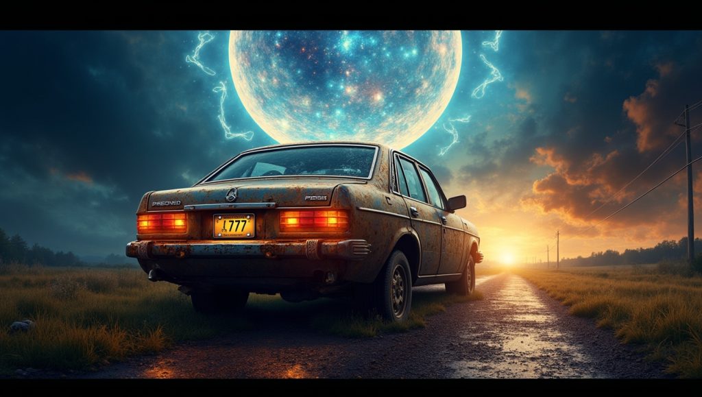 Angel numbers on broken-down cars